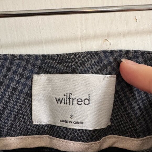 Aritzia Wilfred Plaid Tie Front Trousers NO BELT - Picture 3 of 8